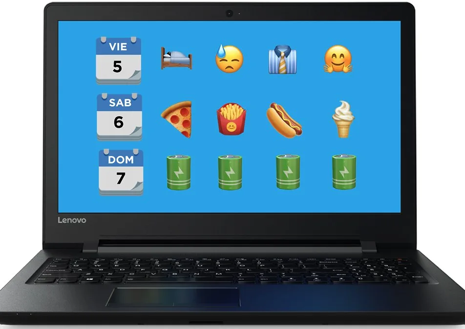 Pieza de Lenovo: el fin de semana contado con emojis
