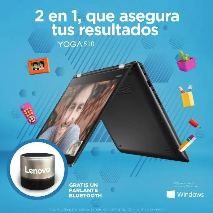 Pieza de Lenovo Yoga 510: 2 en 1 que asegura tus resultados
