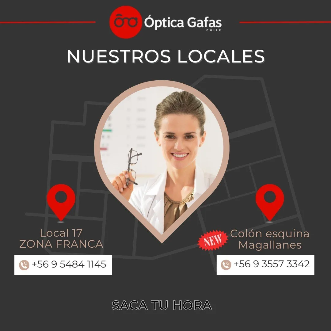 Publicación de Óptica Gafas: nuestros locales en Zona Franca y Colón esquina Magallanes