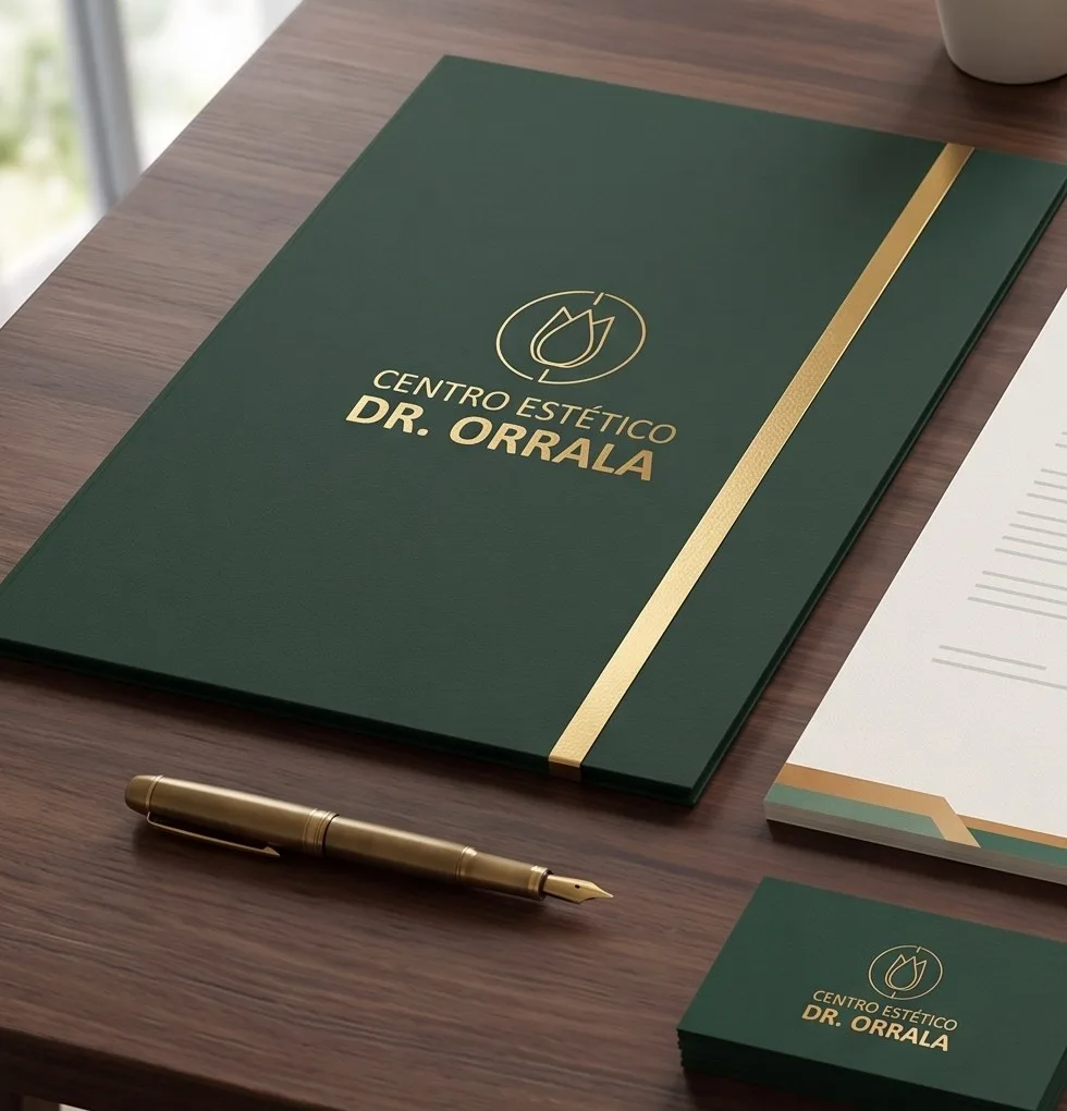 Carpeta institucional del Centro Estético Orrala